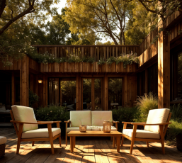 Komplet vrtnego pohištva Tirana - bež - ALM9538