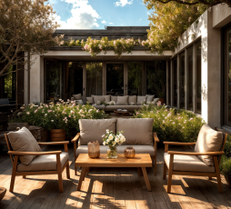 Komplet vrtnego pohištva Lublana - siva - ALM9545