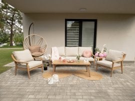 Vrtna garnitura Nikozja - bež - ALM9552