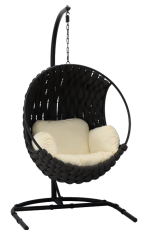 Viseči fotelj Tabani - črn - FAT0039