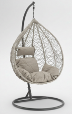 Viseči fotelj - svetlo siv - FAT1012