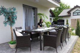 Komplet pohištva iz ratana - rjav - SAD1685