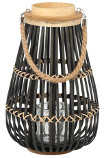 Lesen lampijon 25x40 cm s steklenim vložkom - črn - ILS9630