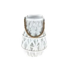 Lampijon 24 x 55 cm s steklenim vložkom - bel *3100