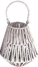 Lampijon 21x23 cm s steklenim vložkom - bel - ILS3155