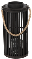 Lesena svetilka 40x20 cm - črna - ILS1333