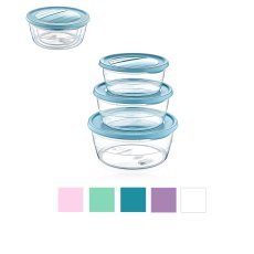 Komplet 3 okroglih posod trend box (0,7+1,1+1,75l) *9592