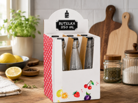 Chomik - Steklenica okrogla z mehanskim zamaškom 1150 ml - IDE0581
