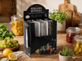 Chomik - Steklenica okrogla z mehanskim zamaškom 850 ml - IDE0598