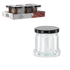 Kozarec 160 ml s črnim kovinskim pokrovčkom - BUS2479