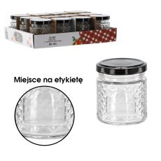 Kozarec 80 ml kristal s črnim kovinskim pokrovčkom - BUS2530