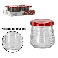 Kozarček 140 ml kristal z rdečim kovinskim pokrovčkom - BUS2561