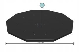 Chomik - Pokrov za bazen s kovinskim ogrodjem 3,05 m - BES58036