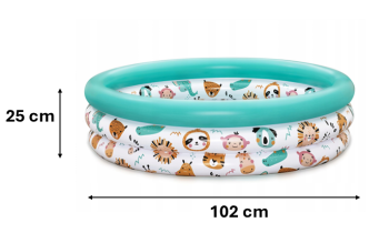 Chomik - Otroški bazen Bestway® Coral Kids 102 x 25 cm (3 obroči) - BES51008
