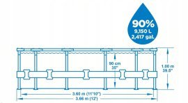 Chomik - Bazen stelažni rattan 3,66x1 m -  BES56709