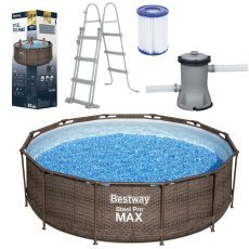 Bazen stelažni rattan 3,66x1 m - BES56709