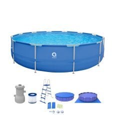 Bazen stelažowy 450 x 122 cm (bazen, črpalka s filtrom, lestev, pokrov, tla) *0716