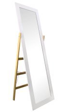 Stoječe ogledalo lesene noge lestev 54 x 41 x 157 cm *9757