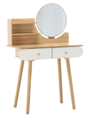 Toaletna mizica z ogledalom - lesena/bela - PHO7865