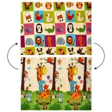 Dvostranska izobraževalna podloga 150x200x1 cm zložljiva živali + torba *4336