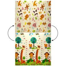 Dvostranska izobraževalna podloga 180x200x1 cm zložljiva živali-številke + torba *4367