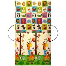 Dvostranska izobraževalna podloga 180x200x1 cm zložljiva živali + torba *4374