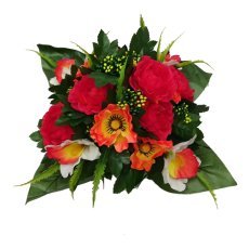 Umetni šopek cvetov potonika 25 x 32 x 32 cm mix barv pak=12 kos *2935