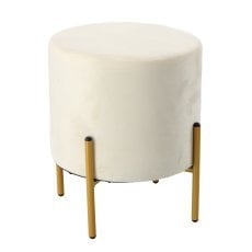 Okrogla tabure na nogicah 35 x 40 cm bež *3901