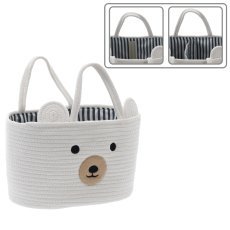 Organizer živalica z ročaji 32 x 22 x 20 cm bel rozm. s *5066