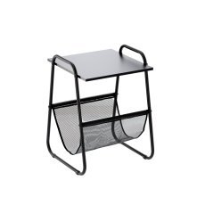 Stranska mizica z držalom za revije 40 x 40 x 55 cm črna *1197