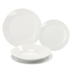 Komplet obedni 18 delov okrogel bel *9307