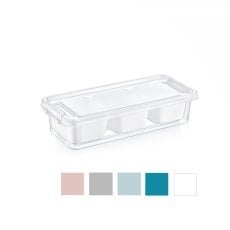 Pravokotni zabojnik organizer box 1,2l s 3 vložki *6866