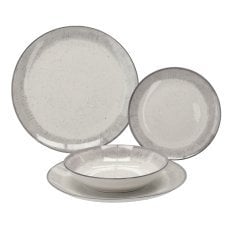 Jedilni servis 18 del. okrogel sivi *1342