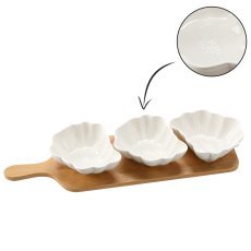 Kpl.3 porcelanaste skodelice list 13,5 x 11,5 x 4,5 cm *0701