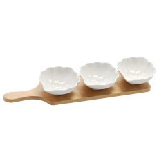 Komplet 3 porcelanastih skledic cvet 10,5 x 10,5 x 4 cm *0718