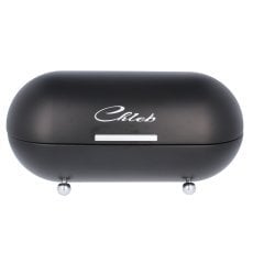 Posoda za kruh zenzero - emajlirana črna 44 x 22,5 x 22 cm napis *5057