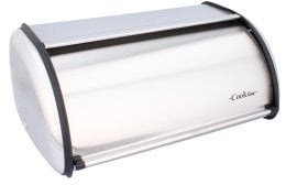 Posoda za kruh ginepro - kovinska srebrna mat 36 x 23 x 14,5 cm *5064