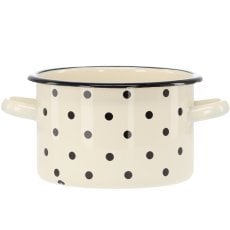 Emajliran lonec 2 l 16 cm bel pikčast *3356