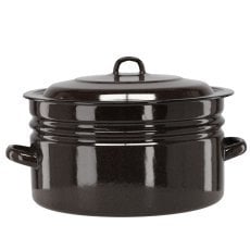 Emalirana posoda preprosta 25 l 40 cm rjava z/p *3608