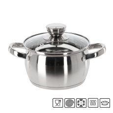 Lonec iz nerjavečega jekla s pokrovom 1,5 l 16 cm belly *3110