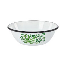 Emajlirana skleda 0,6 l 16,5 cm bela fikus *9044