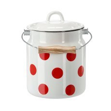 Kanta emajlirana 3,3 l 16 cm bela rdeče pike z/p *9112