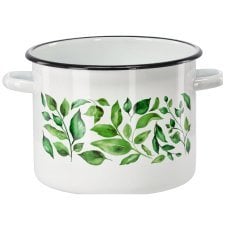 Emaliiran lonec 5,5 l 22 cm bel fikus *9235