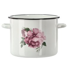 Litoželezna posoda 5,5 l 22 cm bela potonika laura *9242