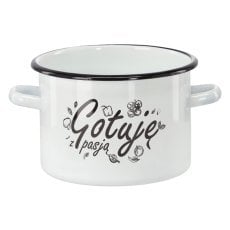 Emajlirana posoda 3 l 18 cm bela kuham s strastjo *2372