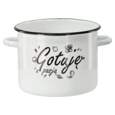 Emajliran lonec 5,5 l 22 cm bel kuham s strastjo *2419