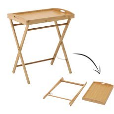 Zložljiva bambusova mizica - pladenj 49 x 35 x 59 cm *6569