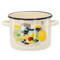 Emajlirana posoda 4,5 l 20 cm kremna olivna *7510