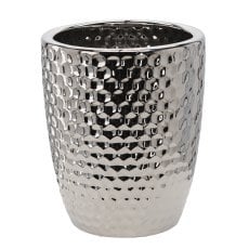 Keramični okrasni lonec za cvetlični lonec 31,5 x 31,5 x 38,5 cm srebrna satovje *0251