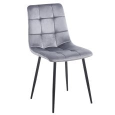 Sodoben žametni siv stol *2937